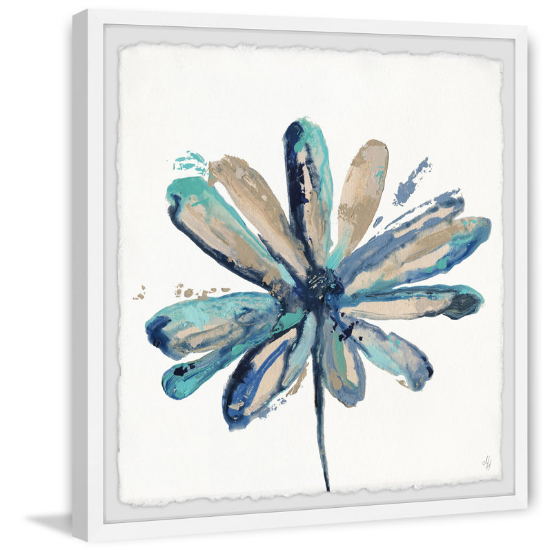 «Wild Daisy», reproduction de peinture acrylique encadrée, H 24 po x l 24 po x P 1,5 po