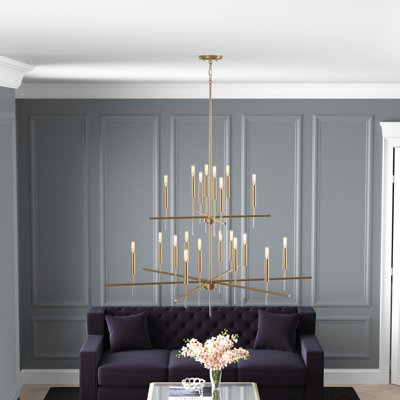 20 - Light Dimmable Tiered Chandelier