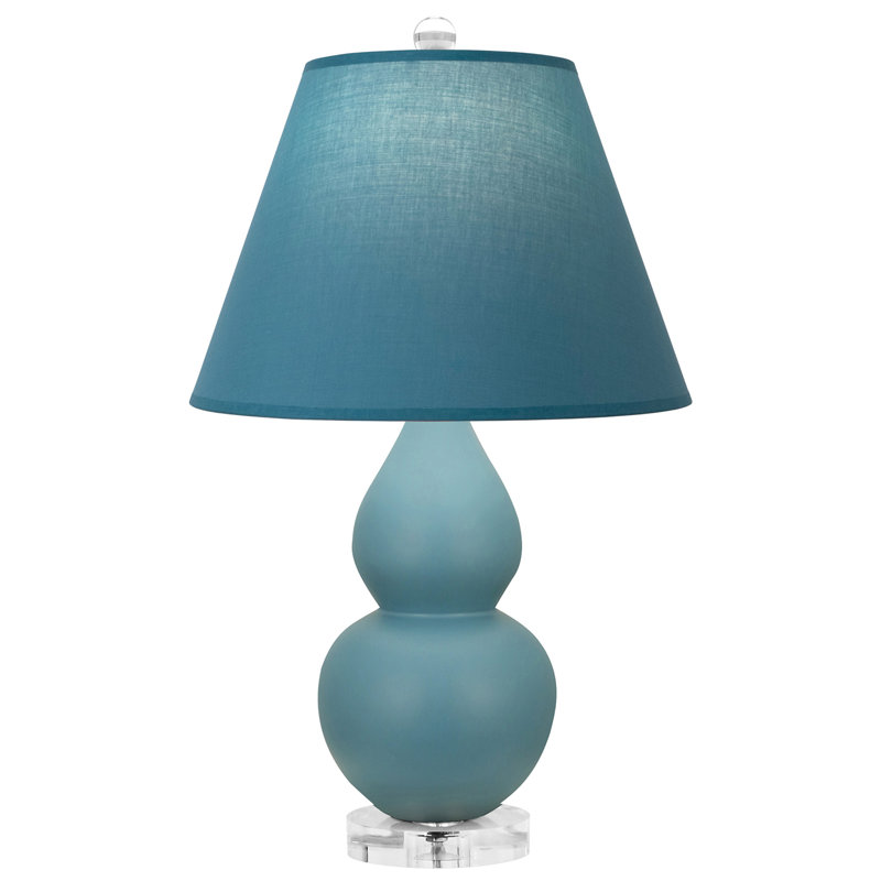 Petite lampe d'appoint à double gourde, Bleu acier, Bleu vif / gris