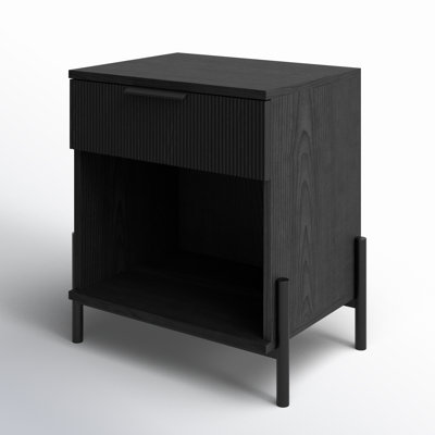 Asho 1-Drawer Nightstand with Open Cubby