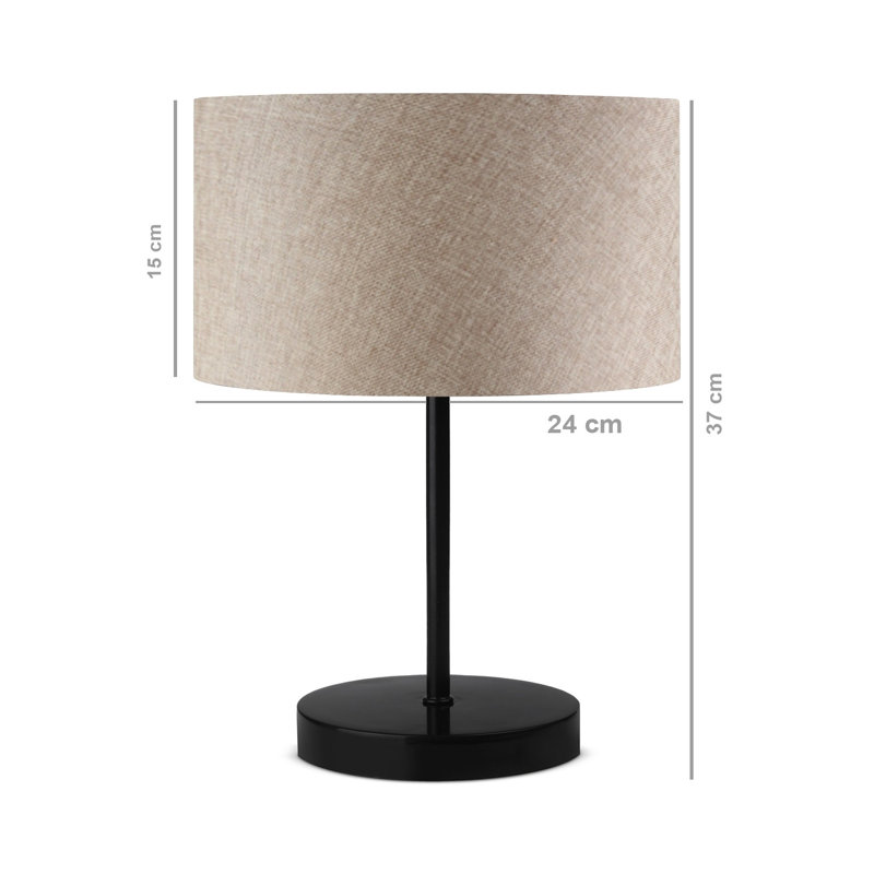 Lampe de table en métal Taniya, Beige