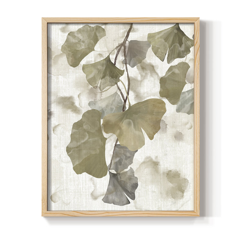 Ginkgo Accent I, reproduction encadrée - bois massif, Naturel, H 30 po x l 24 po