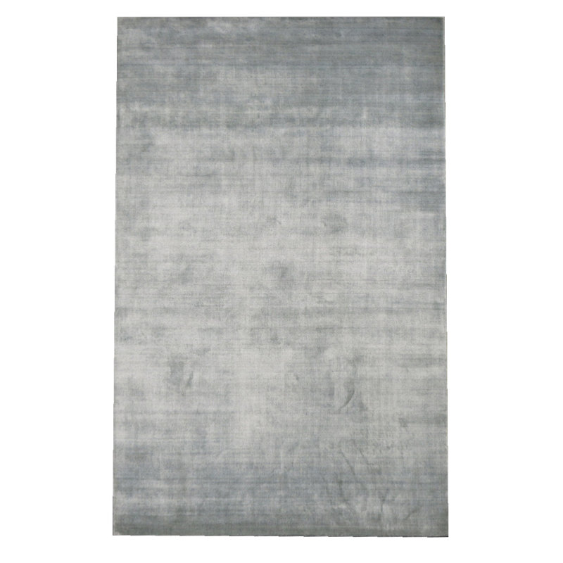 Tapis vert clair en soie 6X9