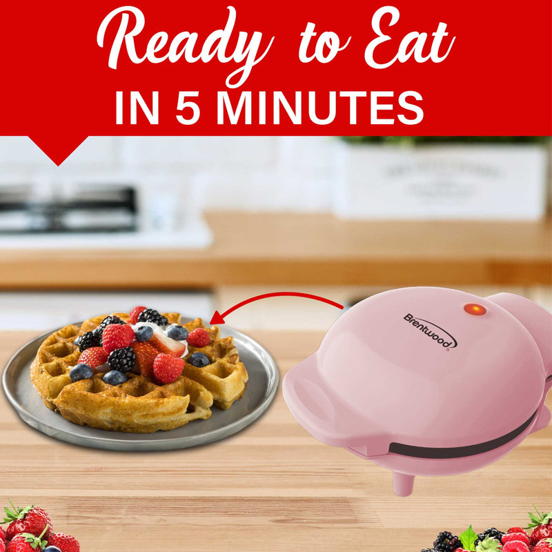 Brentwood Non-Stick 5 WaffleMaker, Pink