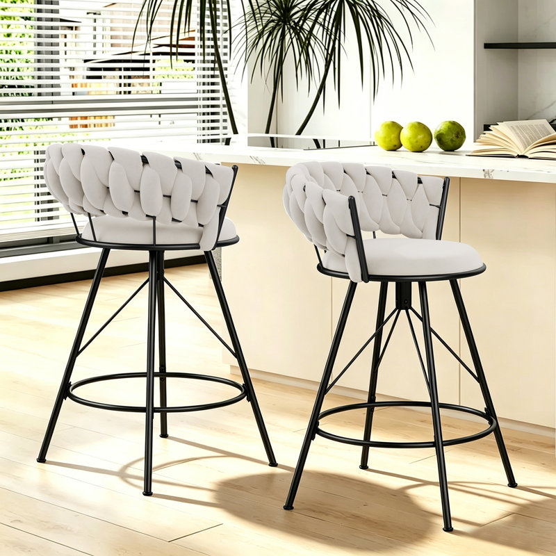 Tabourets de bar rembourrés, IVY, Counter Stool (26" Seat Height)