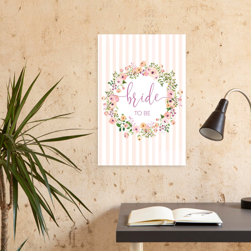 Art floral printanier Bride To Be, 24" H x 16" W