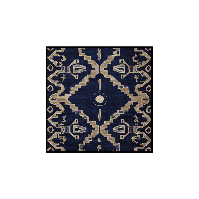 Machine Washable Gray Area Rug, Square 7'
