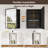 Recessed or Surface Medicine Cabinet with Mirror Easy Assembly Aluminum Framed Tempered Glass-1826453241-1828325532