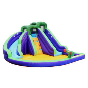 Glissade d'eau gonflable 12 'x 13,8' avec soufflerie