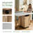 Drop-Leaf Foldable Dining Table With Storage & Lockable Wheels-131376722