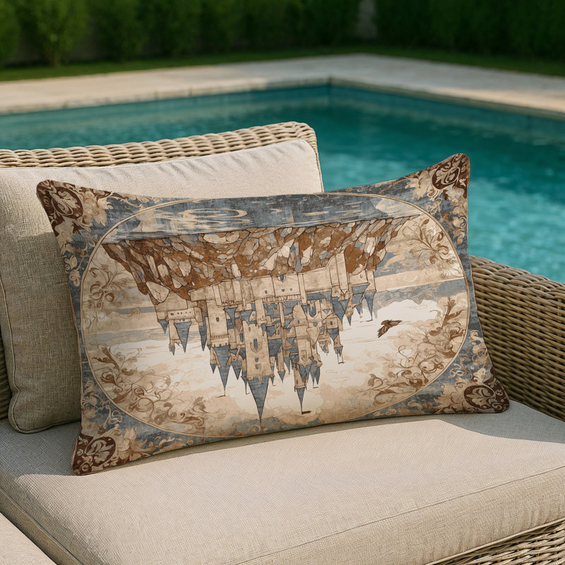 Glorious Bastion Indoor And Outdoor Throw Pillow, Rectangle 18"H x 25"W