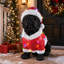 Figurine de Noël carlin avec un père Noël