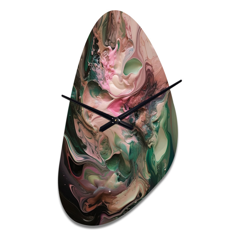 Grande sculpture d'horloge murale rose Loyte, Moyenne