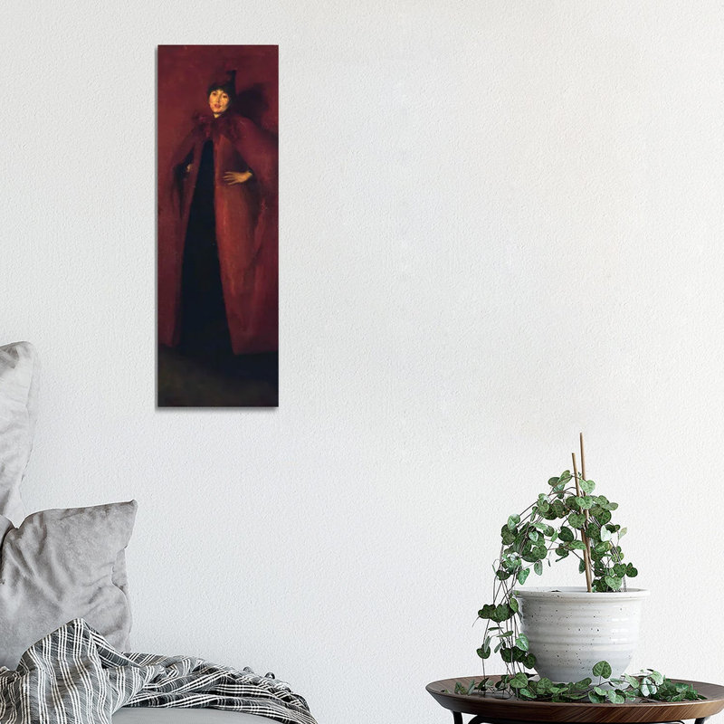 Harmony in Red Lamplight - reproduction d'art murale - toile tendue, 36 po x 12 po, Toile tendue avec châssis, Sans cadre