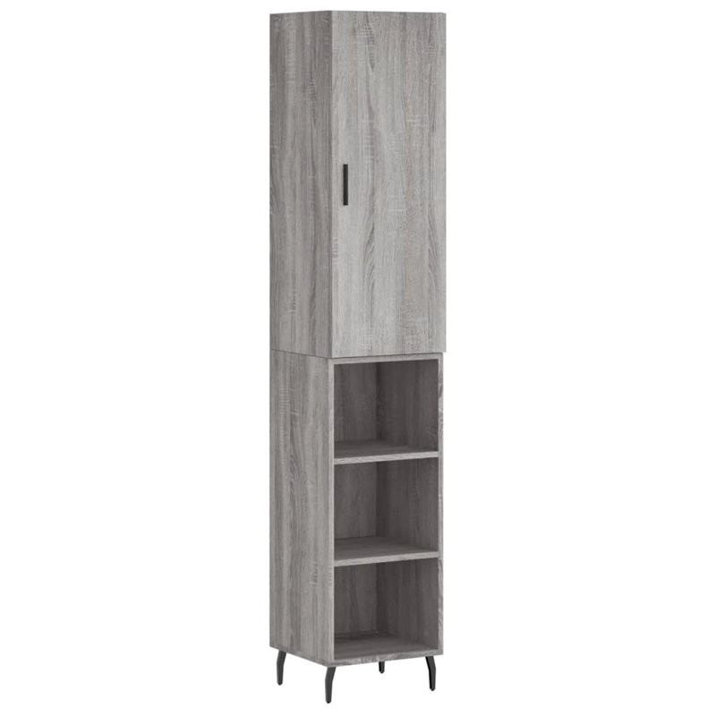 Caroga 34.5 cm W Highboard, Grey Sonoma 1