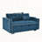 55.51 inch versatile foldable sofa bed in 3 lengths, modern sofa sofa sofa velvet pull-out bed, adjustable back and with USB port and ashtray and swivel phone stand-1679658274