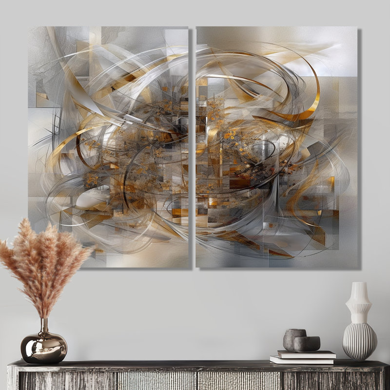 Faye - art mural abstrait sur toile marbrée, Toile tendue, Ne s’applique pas, H 36 po x l 48 po