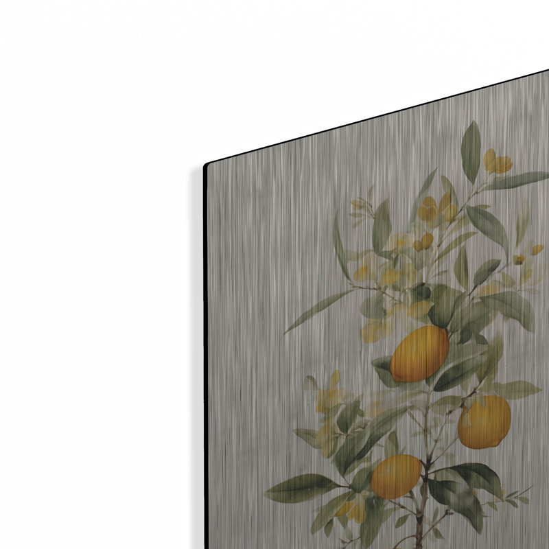 «Botanical Fruit 3» par Petals Prints Design, art mural en métal, H 16 po x l 12 po