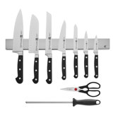 Zwilling Professional "S" 10-piece Knife Set With 17.5" Stainless Magnetic Knife Bar