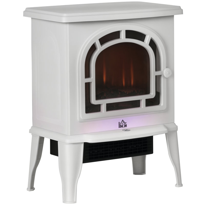 14'' W Electric Fireplace with 5115 BTU, White