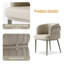 Chaise d'appoint à dossier solide beige et gris (ensemble de 2)-446314695