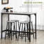 HOMCOM Breakfast 5 Piece Bar Table Set for 4 with Stools-105502458
