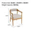 Ensemble de 2 chaises de salle à manger rembourrées avec accoudoirs à cadre en bois multifonctionnel