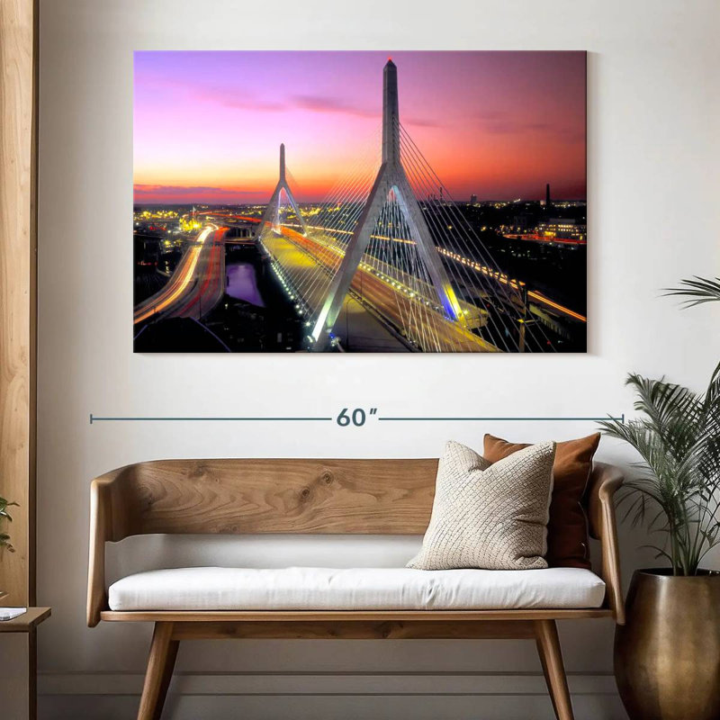 Lilie Leonard P. Zakim Bridge, 34" H x 51" W