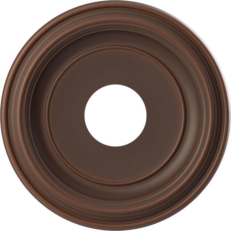 Traditional Traditional Thermoformed PVC Ceiling Medallion, 22" H x 22" W x 1.5" D, Metallic Rust