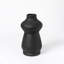 Vase de table en terre cuite noir - Décoration moderne faite à la main pour fleurs séchées décoratives