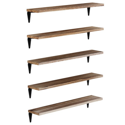 Ternate 5 Piece Wood Bracket Shelf