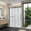 Ensemble de douche rectangulaire en alcôve noir 60 po x 78,6 po Alexandria