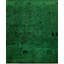 Tapis de couloir vert unique en laine 3 pi 1 po x 13 pi Huckstep
