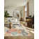 Violia Moroccan Bloom Medallion Area Rug – Plush Textured Accent with Non-Slip Backing