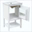 Meuble-lavabo avec lavabo, armoire de salle de bain avec porte à fermeture douce, support de rangement et tablette ouverte (robinet non inclus)-1815745129