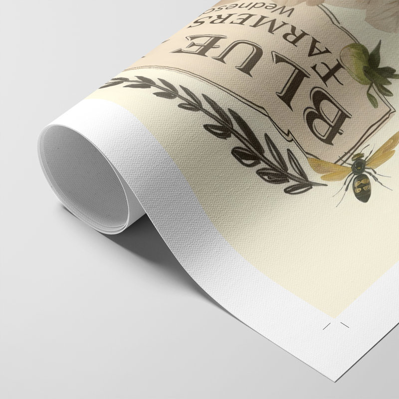 Blue Moon Farmers Market II - Impression sur toile seulement - SANS CADRE, H 36 po x l 24 po