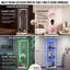 3-Tier Single Door Glass Display Cabinet with USB LED Strip,  123cm H Compact Frameless Curio Cabinet with Glass Top, Black / White-697297347