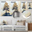 Cèdre forêt d'hiver - décoration murale en métal floral, pin imprimé métallique-1282320602