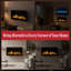 Shelburne 36-Inch Wall Mounted Electric Fireplace - Recessed Heater with Front Vent, Remote, LED Flames, and Log and Crystal Media-1402437318