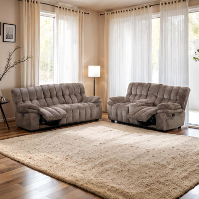 Prance 2-Piece Manual Reclining Sofa Set
