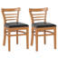  Ensemble de 4 chaises de cuisine rembourrées avec pieds en bois d'hévéa Modern-2003479224-2003479226