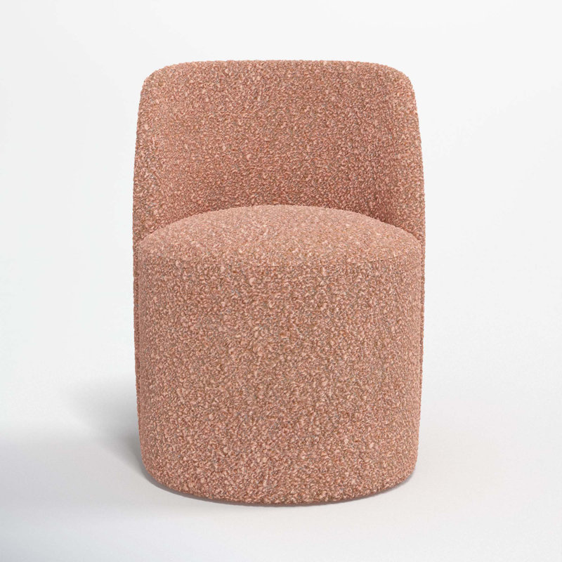 Begonia Dining Chair, Plush Blush Boucle