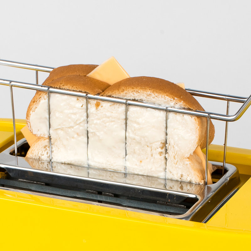 Nostalgia NTCS2YW Grilled Cheese Toaster with Easy-Clean Toaster Baskets and Adjustable Toasting Dial