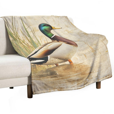 Jeté en flanelle de luxe Mallard