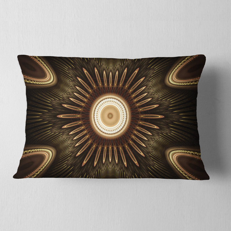 Coussin lombaire à fleur arrondie floral