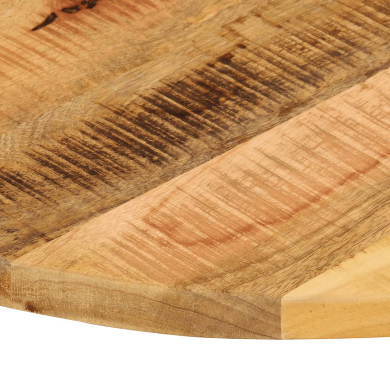 vidaXL Table Top Natural Solid rough mango wood Table Top Round, 1.5cm H x 70cm W