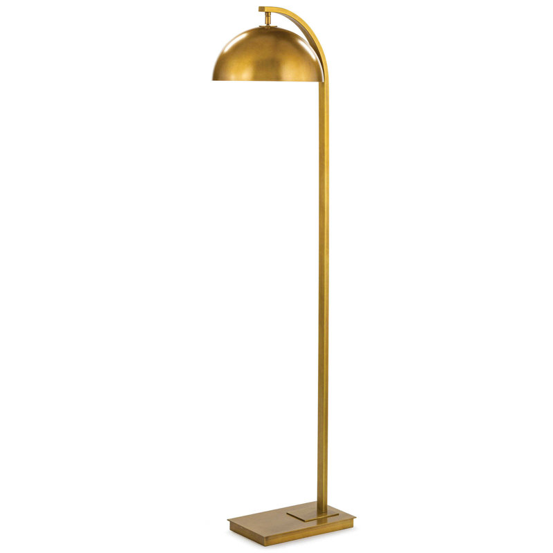 Otto Floor Lamp, Natural Brass