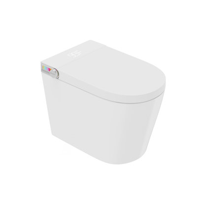 Toilette intelligente avec couvercle et siège ouverts