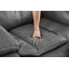 Fauteuil inclinable en cuir gris avec vibrations et chauffage
