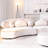 Modern 7 Seat Sectional Sofa Curved Modular Velvet Upholstered With Ottoman-112015193